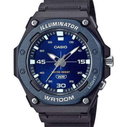Montre pour homme Casio Standard analogique avec bracelet en résine et cadran bleu à quartz MW-620H-2AV 100M