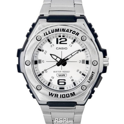 Casio Analogique Cadran Argent Quartz MWA-100HD-7A MWA100HD-7 100M Montre Homme