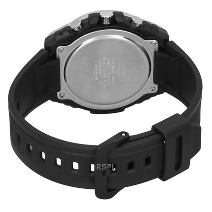 Montre chronographe analogique standard Casio pour homme avec bracelet en résine et cadran noir, quartz MWA-300H-1AV 100 m