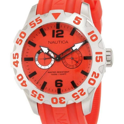 Nautica BFD 100 cadran rouge N16602G montre homme