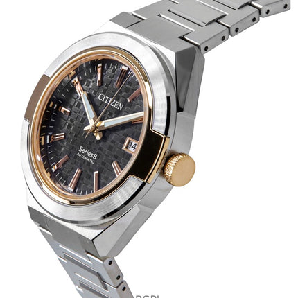Montre Citizen Série 8 870 en acier inoxydable, cadran gris, automatique, NA1034-51H, 100 m