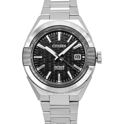 Montre Citizen Série 8 870 en acier inoxydable, cadran noir, automatique, NA1036-56E, 100 m