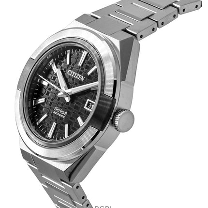 Montre Citizen Série 8 870 en acier inoxydable, cadran noir, automatique, NA1036-56E, 100 m