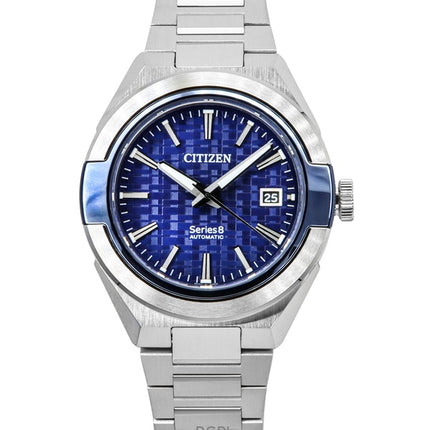 Montre Citizen Série 8 870 en acier inoxydable, cadran bleu, automatique, NA1037-53L, 100 m