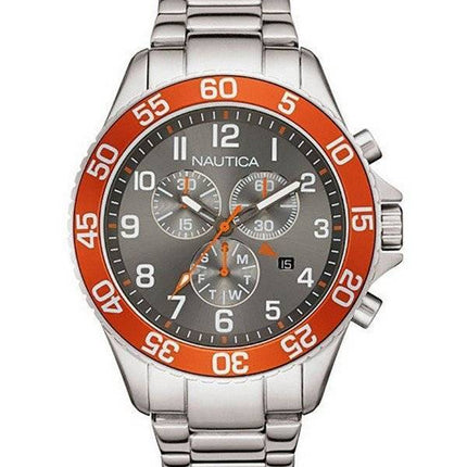 Nautica Quartz chronographe cadran gris NAI17511G montre homme