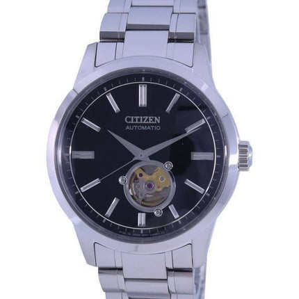 Montre pour homme Citizen Open Heart cadran noir en acier inoxydable automatique NB4020-96E 100M