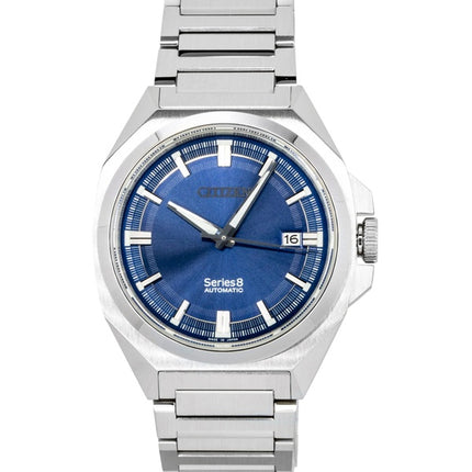 Montre homme Citizen Series 8 en acier inoxydable, cadran bleu, automatique NB6010-81L, étanche à 100 m