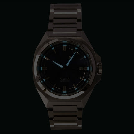 Montre homme Citizen Series 8 en acier inoxydable, cadran bleu, automatique NB6010-81L, étanche à 100 m