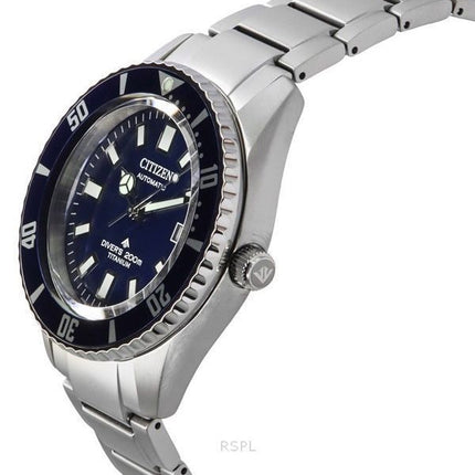 Montre de plongée automatique Citizen Promaster Fujitsubo Super Titanium avec cadran bleu NB6021-68L 200 m pour homme