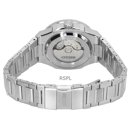 Montre homme Citizen Series 8 GMT en acier inoxydable, cadran noir, automatique, NB6031-56E, 100 m