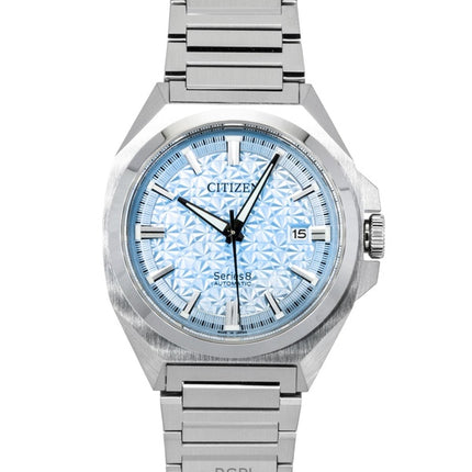 Montre homme Citizen Series 8 Limited Edition en acier inoxydable bleu clair automatique NB6051-59L 100M