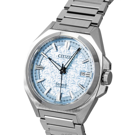 Montre homme Citizen Series 8 Limited Edition en acier inoxydable bleu clair automatique NB6051-59L 100M