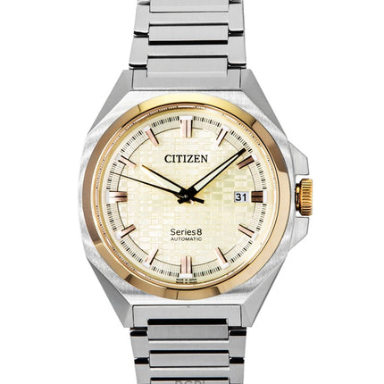 Montre homme Citizen Series 8 831 en acier inoxydable, cadran champagne, automatique, NB6059-57P, 100 m