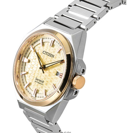Montre homme Citizen Series 8 831 en acier inoxydable, cadran champagne, automatique, NB6059-57P, 100 m