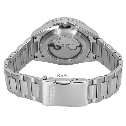 Montre Citizen Sport en acier inoxydable avec cadran bleu clair automatique NH7530-52L 100M pour homme