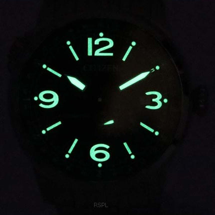 Montre pour homme Citizen Pilot en acier inoxydable avec cadran noir automatique NJ0140-84E 100M
