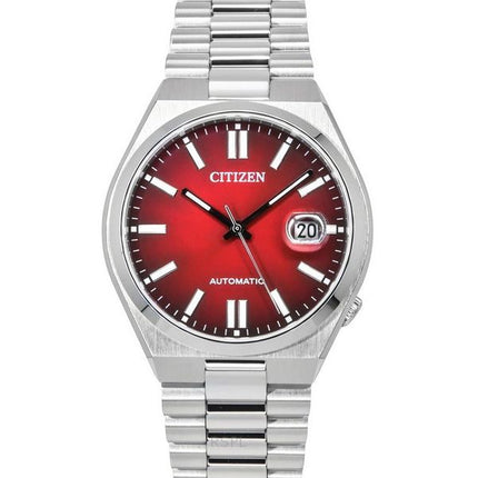 Montre automatique pour homme Citizen Tsuyosa en acier inoxydable avec cadran bordeaux NJ0150-56W