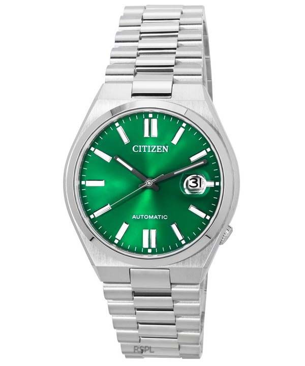 Montre pour homme Citizen Tsuyosa en acier inoxydable avec cadran vert automatique NJ0150-81X