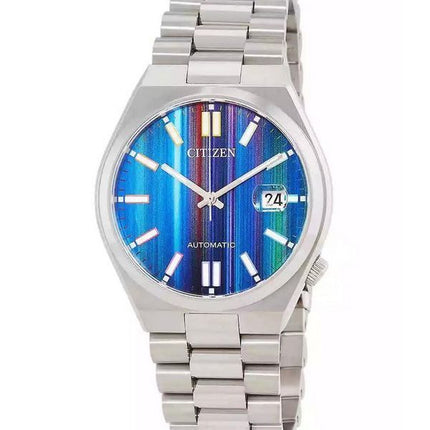 Montre automatique pour homme Citizen Tsuyosa en acier inoxydable avec cadran multicolore NJ0151-53W