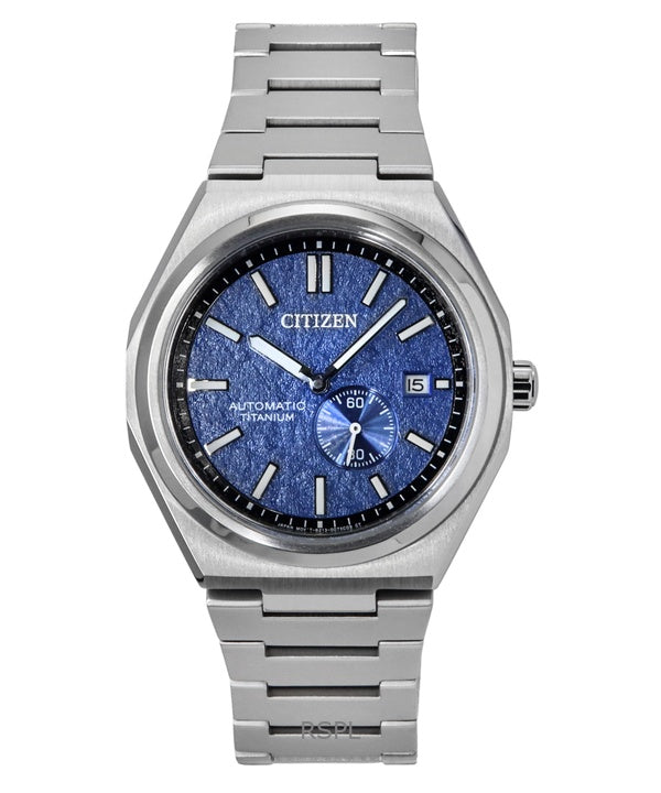 Montre homme Citizen Zenshin Super Titanium NJ0180-80L, automatique, cadran bleu, 100 m