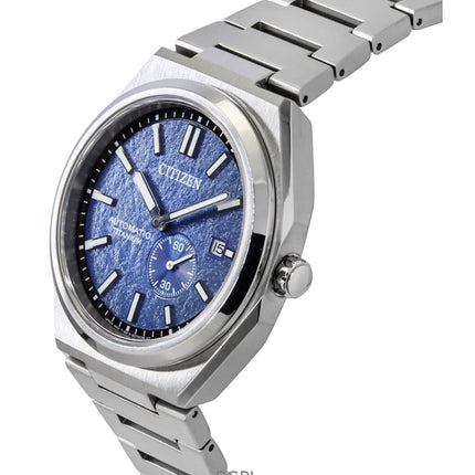 Montre homme Citizen Zenshin Super Titanium NJ0180-80L, automatique, cadran bleu, 100 m