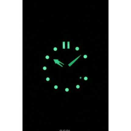 Montre homme Citizen NJ0191-83E automatique en acier inoxydable avec cadran noir et bracelet en caoutchouc résistant aux chocs.