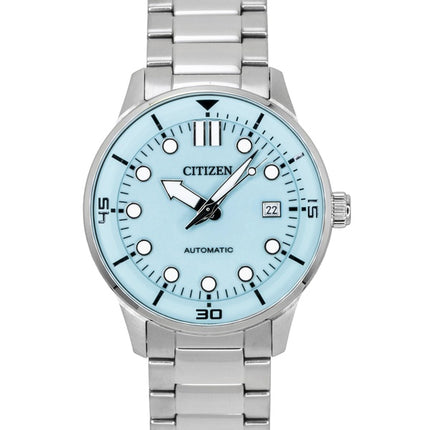 Montre homme Citizen NJ0191-83M, analogique, en acier inoxydable, cadran turquoise, automatique