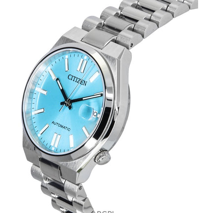 Montre Citizen Tsuyosa pour homme, automatique, en acier inoxydable, cadran bleu clair, NJ0200-50L