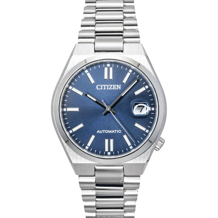 Montre Citizen Tsuyosa pour homme, automatique, cadran bleu, acier inoxydable, NJ0200-50M