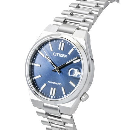 Montre Citizen Tsuyosa pour homme, automatique, cadran bleu, acier inoxydable, NJ0200-50M