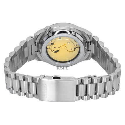 Montre Citizen Tsuyosa pour homme, automatique, cadran violet, acier inoxydable, rayon de soleil, NJ0200-50W