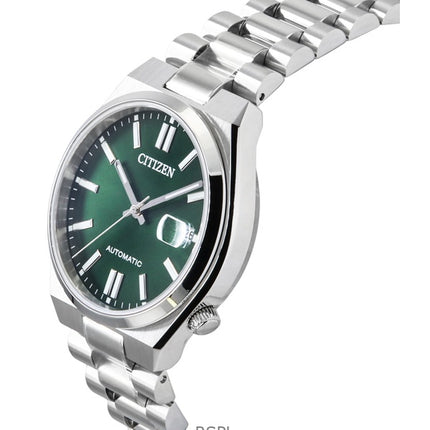 Montre unisexe Citizen Tsuyosa en acier inoxydable, cadran vert, automatique, NJ0200-50X