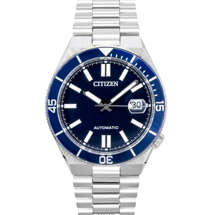 Montre homme Citizen NJ0230-59L automatique en acier inoxydable, cadran bleu marine