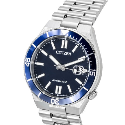 Montre homme Citizen NJ0230-59L automatique en acier inoxydable, cadran bleu marine