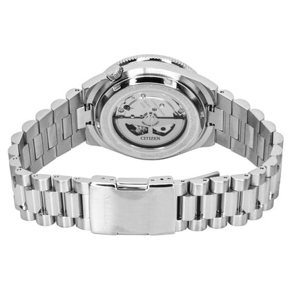 Montre homme Citizen NJ0231-56L, analogique, en acier inoxydable, cadran bleu, automatique