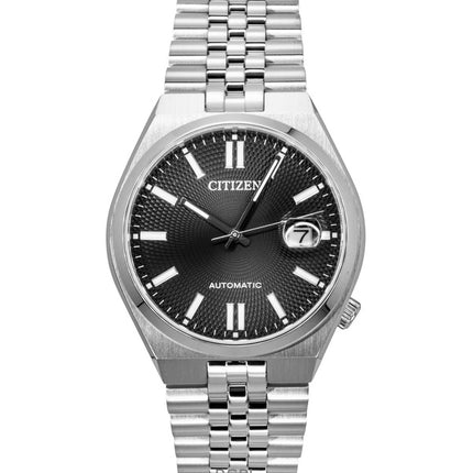 Montre homme Citizen Tsuyosa 60 en acier inoxydable, cadran noir, automatique NK0020-55E