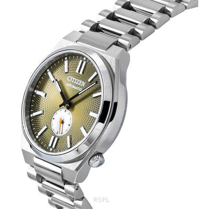 Montre homme Citizen Tsuyosa SmToute Second en acier inoxydable avec cadran vert texturé automatique NK5010-51X