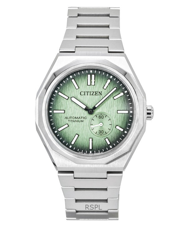 Montre homme Citizen Zenshin 60 Super Titanium, cadran vert, automatique NK5020-58X, étanche à 100 m