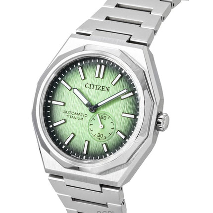 Montre homme Citizen Zenshin 60 Super Titanium, cadran vert, automatique NK5020-58X, étanche à 100 m