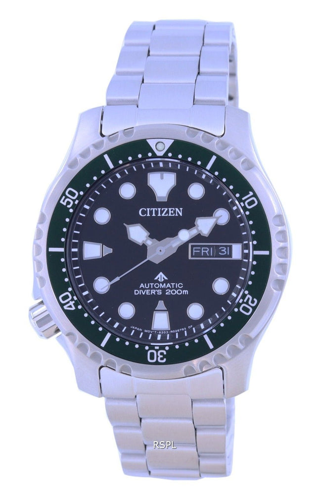 Citizen Promaster Cadran Noir Acier Inoxydable Automatique Diver',s NY0084-89E 200M Montre Homme
