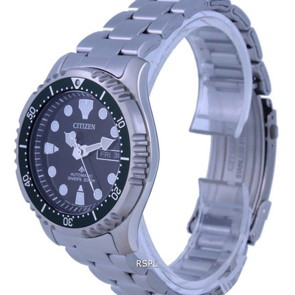 Citizen Promaster Cadran Noir Acier Inoxydable Automatique Diver',s NY0084-89E 200M Montre Homme