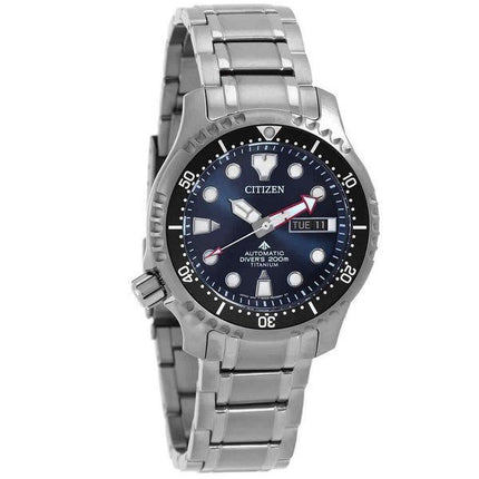 Montre pour homme Citizen Promaster Marine Bracelet en titane Cadran bleu Automatique NY0100-50M 200M