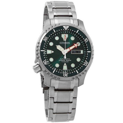 Montre pour homme Citizen Promaster Marine Bracelet en titane Cadran vert Automatique NY0100-50X 200M