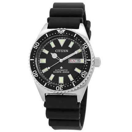 Montre pour homme Citizen Promaster avec bracelet en caoutchouc et cadran noir automatique NY0120-01E 200M