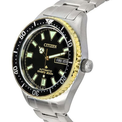 Montre de plongée automatique Citizen Promaster Marine en acier inoxydable avec cadran noir NY0125-83E 200M pour homme