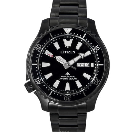 Montre de plongée automatique Citizen Promaster en acier inoxydable avec cadran noir NY0135-80E pour homme, 200 m