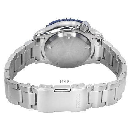 Montre de plongée automatique Citizen Promaster en acier inoxydable avec cadran bleu NY0166-60L pour homme, 200 m