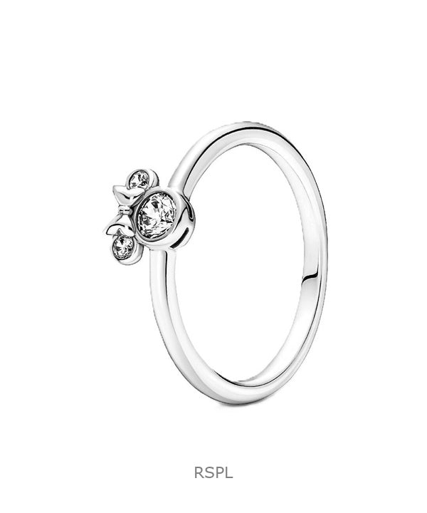 Bague Pandora Disney Minnie Mouse scintillante avec zircone cubique transparente P-190074C01-54 pour femme