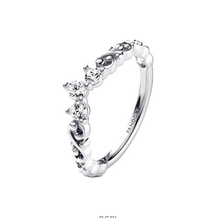 Bague Pandora Regal Swirl Tiara avec oxyde de zirconium transparent P-192232C01-54 pour femme