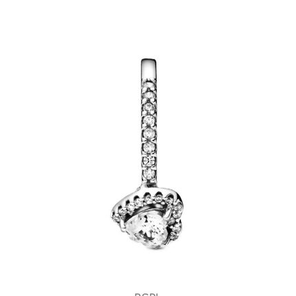 Bague Pandora cœur surélevé avec oxyde de zirconium transparent P-198421C01-54 pour femme